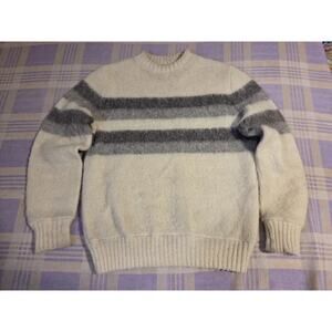 Vintage Mens Hilda Ltd Wool Sweater Striped Iceland Size Large 70s 80s Thick